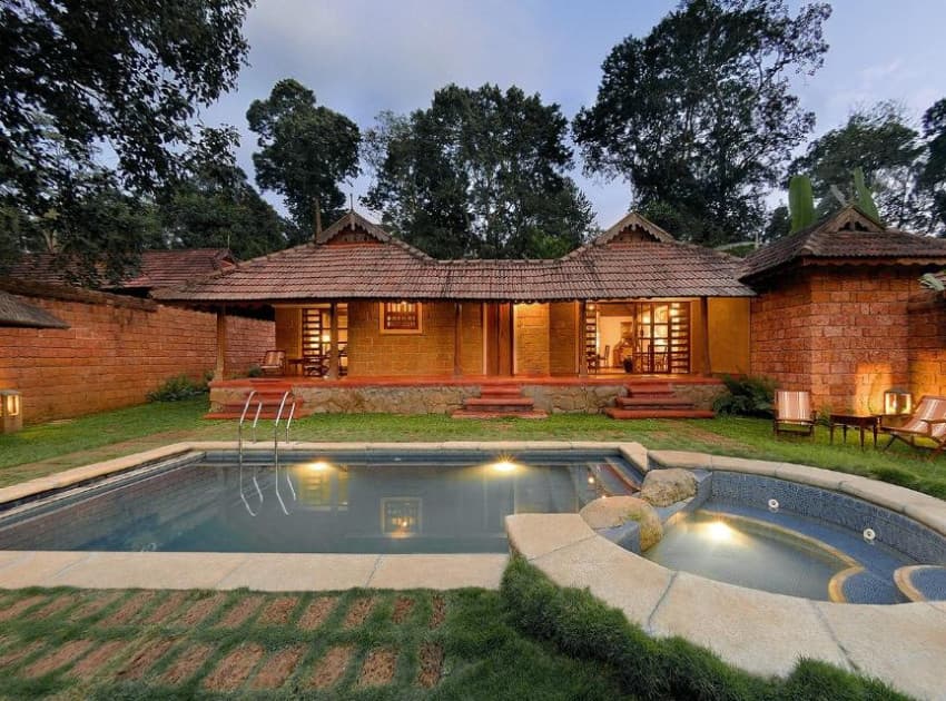 Book Heritage Heated Pool Villa room in Coorg